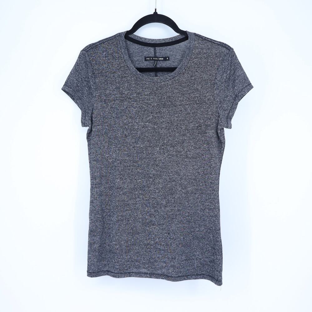 Rag & Bone Jean Tee Heathered Charcoal Gray Short Sleeve Crew Neck Women's S